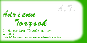 adrienn torzsok business card