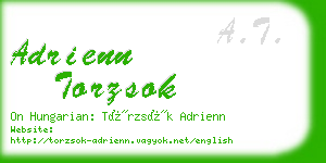 adrienn torzsok business card